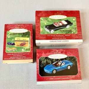 🎄Hot Wheels Classic Cars Hallmark Ornaments (Vintage 1998, 2001)